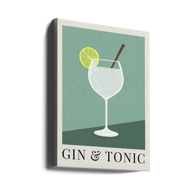 Gin &amp; Tonic - Stretched Canvas, Poster or Fine Art Print I Heart Wall Art