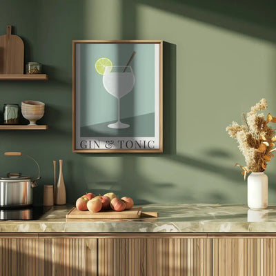 Gin &amp; Tonic - Stretched Canvas, Poster or Fine Art Print I Heart Wall Art