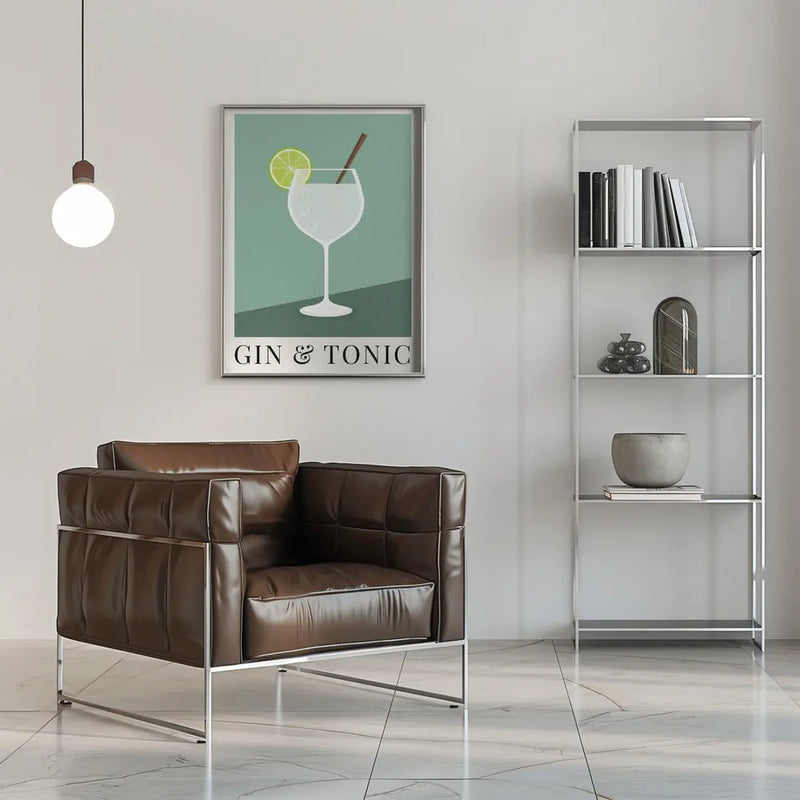 Gin &amp; Tonic - Stretched Canvas, Poster or Fine Art Print I Heart Wall Art