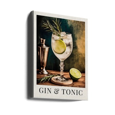 Gin &amp; Tonic - Stretched Canvas, Poster or Fine Art Print I Heart Wall Art