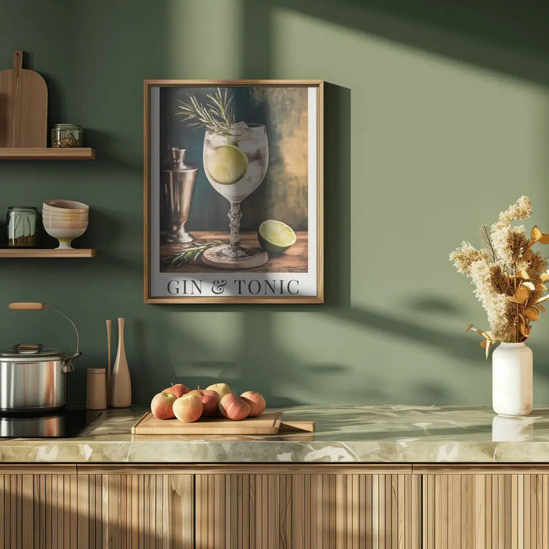 Gin &amp; Tonic - Stretched Canvas, Poster or Fine Art Print I Heart Wall Art
