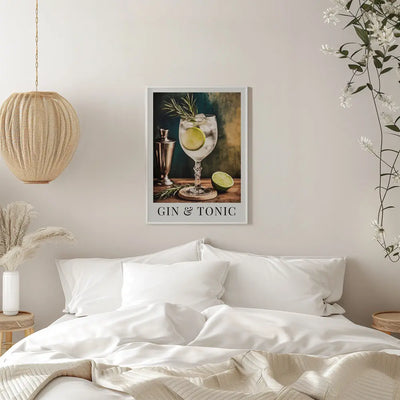 Gin &amp; Tonic - Stretched Canvas, Poster or Fine Art Print I Heart Wall Art