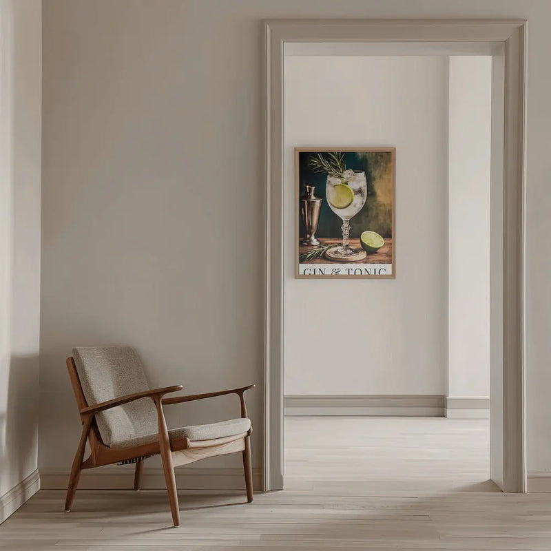 Gin &amp; Tonic - Stretched Canvas, Poster or Fine Art Print I Heart Wall Art