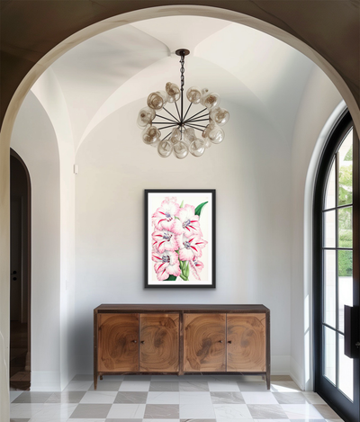 Gladiolus from The Floral Magazine (1861-1881) by Worthington G. Smith, John N. Fitch and Walter H. Fitch - Botanical Illustration Stretched Canvas or Wall Art Print