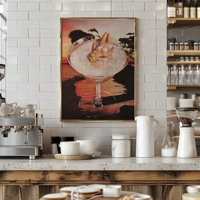 Glitter Pink Margarita - Stretched Canvas, Poster or Fine Art Print I Heart Wall Art