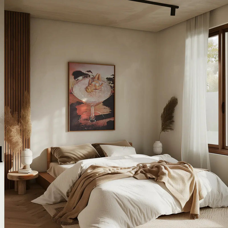 Glitter Pink Margarita - Stretched Canvas, Poster or Fine Art Print I Heart Wall Art