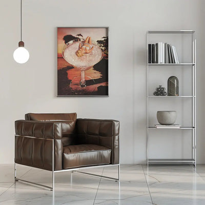 Glitter Pink Margarita - Stretched Canvas, Poster or Fine Art Print I Heart Wall Art