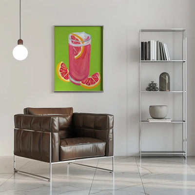 Grapefruit Paloma Pistachio - Stretched Canvas, Poster or Fine Art Print I Heart Wall Art