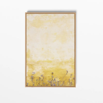 Halcyon Days - Floral Yellow Wall Art Print On Canvas Or Art Paper I Heart Wall Art Australia