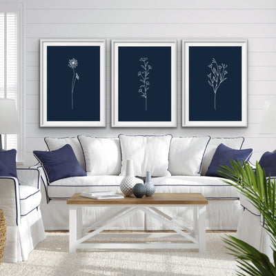 Hamptons Sweet Botanicals - Three Piece Print Set Triptych I Heart Wall Art Australia