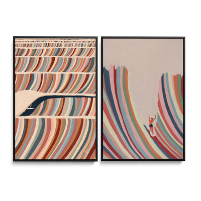 Hands In the Air and Shade by Fabian Lavater  - Two Piece Stretched Canvas or Art Print Set Diptych I Heart Wall Art Australia 