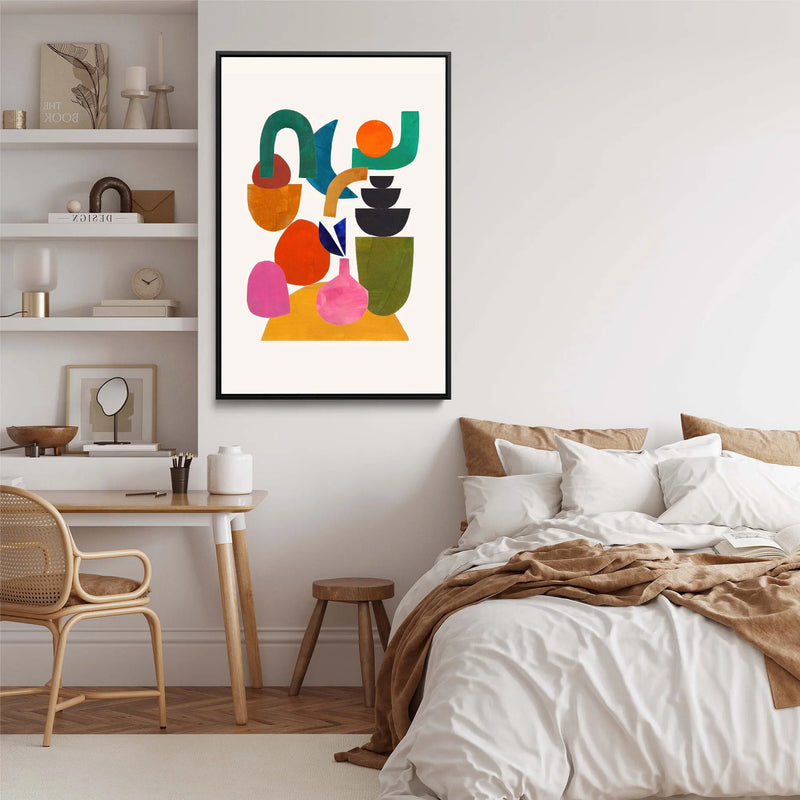 Happily Stacked by Ejaaz Haniff - Stretched Canvas Print or Framed Fine Art Print - Artwork I Heart Wall Art Australia 