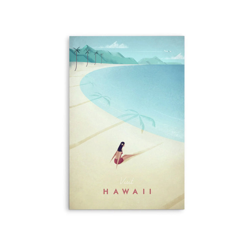 Hawaii by Henry Rivers - Stretched Canvas Print or Framed Fine Art Print - Artwork- Vintage Inspired Travel Poster I Heart Wall Art Australia 