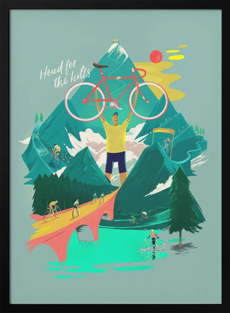 Head for the Hills - Stretched Canvas, Poster or Fine Art Print I Heart Wall Art