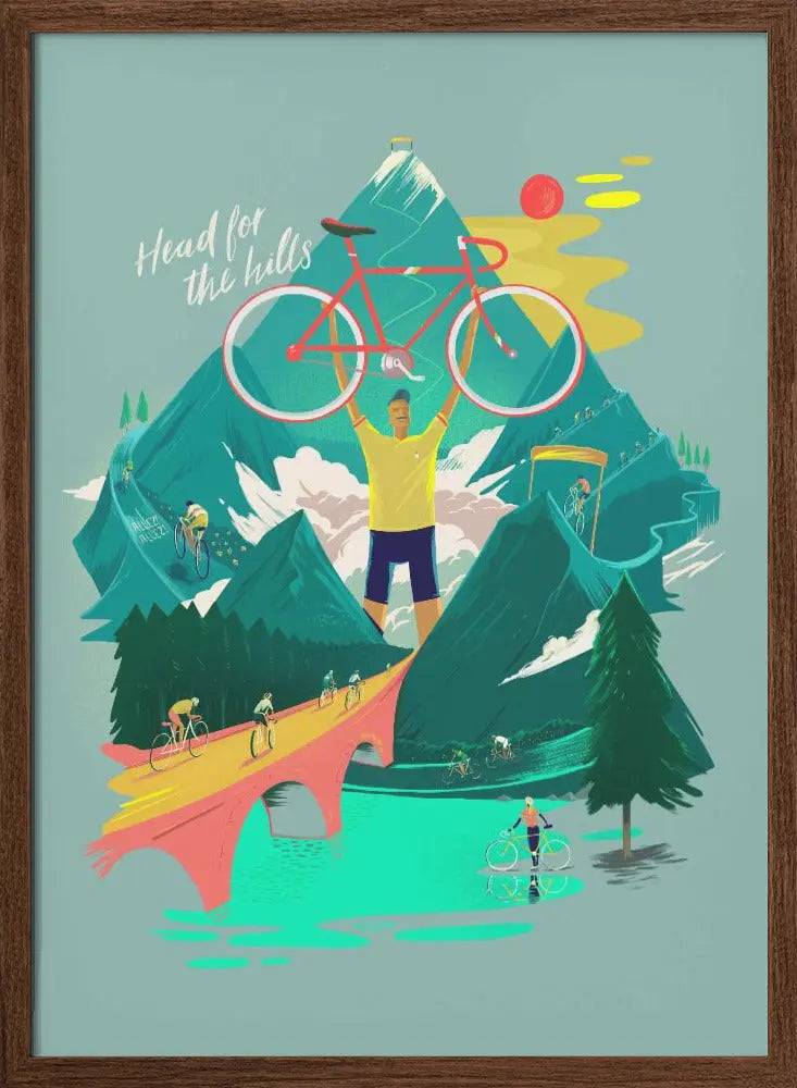 Head for the Hills - Stretched Canvas, Poster or Fine Art Print I Heart Wall Art