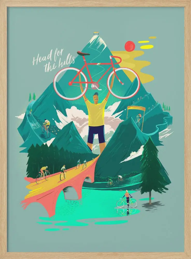 Head for the Hills - Stretched Canvas, Poster or Fine Art Print I Heart Wall Art