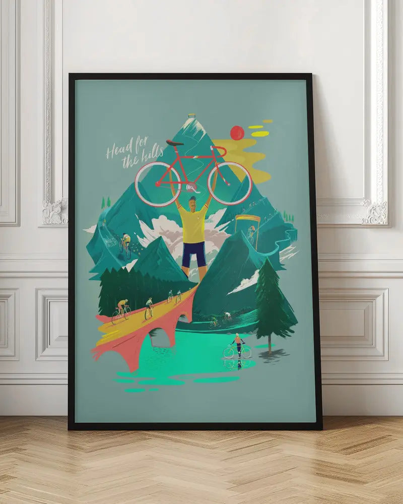 Head for the Hills - Stretched Canvas, Poster or Fine Art Print I Heart Wall Art