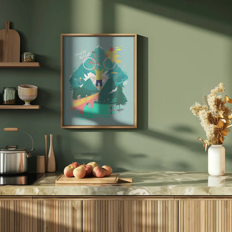 Head for the Hills - Stretched Canvas, Poster or Fine Art Print I Heart Wall Art