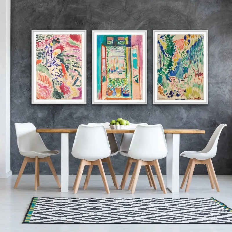 Henri Matisse Trio -  La Japonaise, Landscape at Collioure and The Open Window Trio Print Set Triptych - I Heart Wall Art