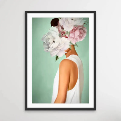 Her Secret Life Print Two - Women With Flowers Artwork Series I Heart Wall Art Australia
