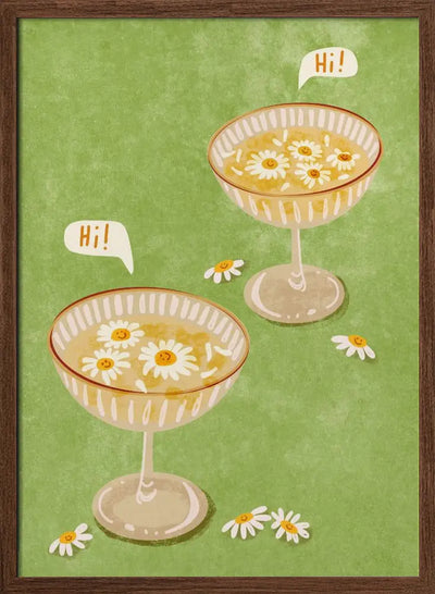 Hi - Stretched Canvas, Poster or Fine Art Print I Heart Wall Art