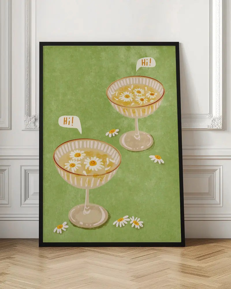 Hi - Stretched Canvas, Poster or Fine Art Print I Heart Wall Art