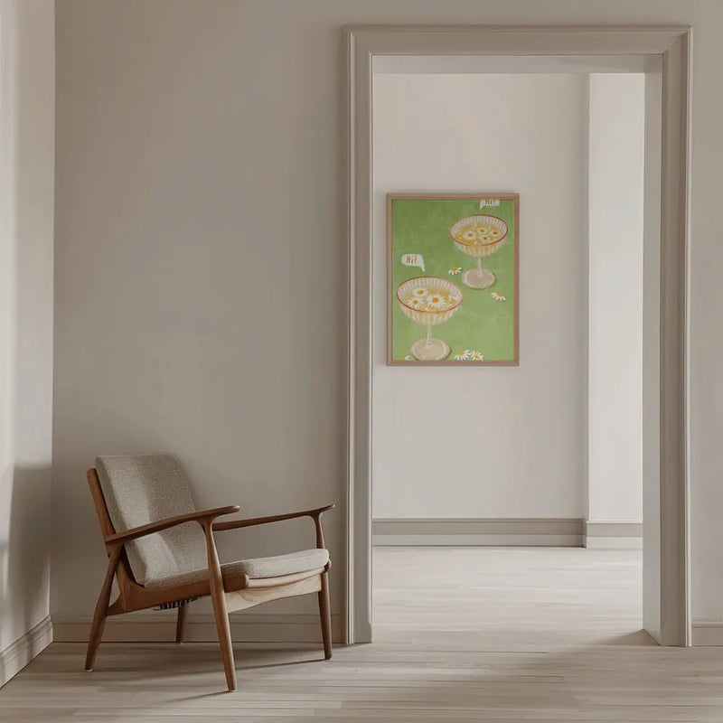 Hi - Stretched Canvas, Poster or Fine Art Print I Heart Wall Art