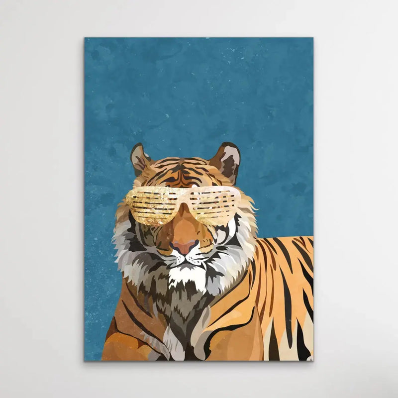 Hip Hop Tiger -  Illustration by Sarah Manovski Available as a Canvas or Paper Print - I Heart Wall Art