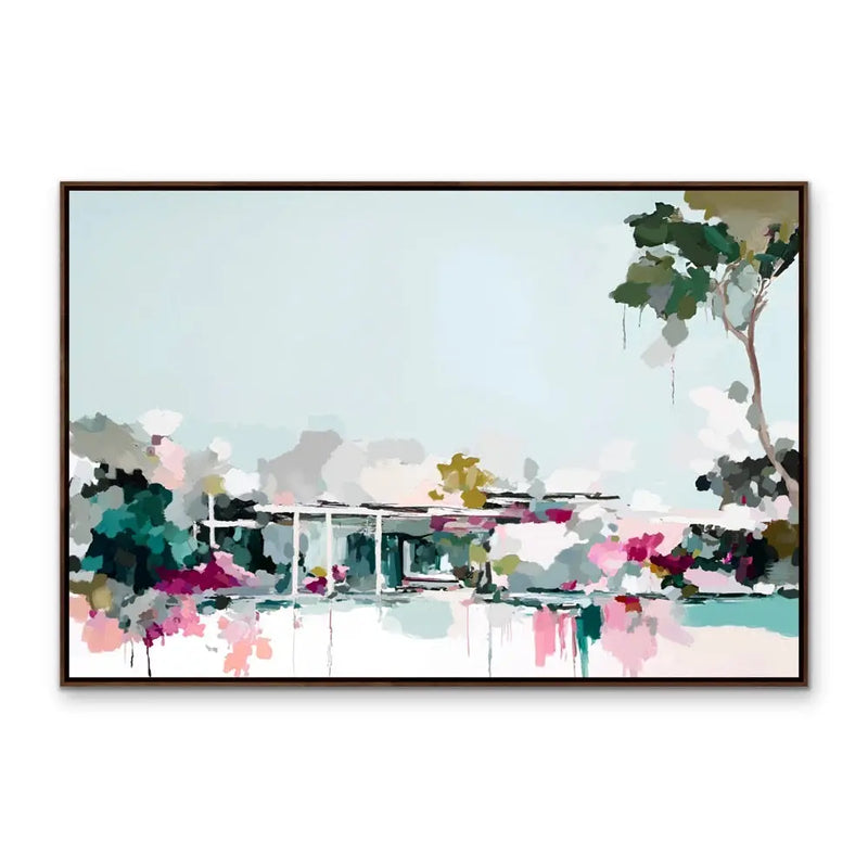 Home Sweet- Light Coloured Abstract Artwork Stretched Canvas Print or Framed Fine Art Print - Artwork I Heart Wall Art Australia