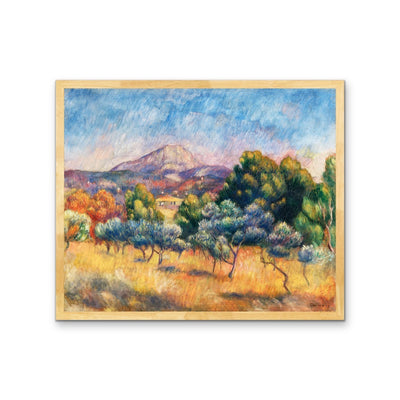 Montagne Sainte-Victoire (Paysage) by Renoir - Fine Art Print, Oak Frame 75x100cm I Heart Wall Art