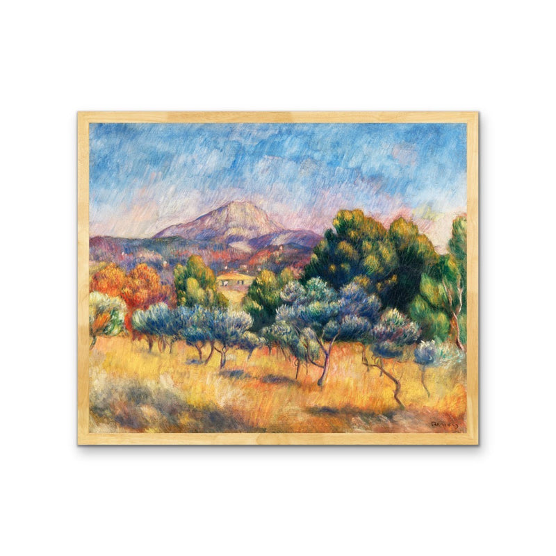 Montagne Sainte-Victoire (Paysage) by Renoir - Fine Art Print, Oak Frame 75x100cm I Heart Wall Art