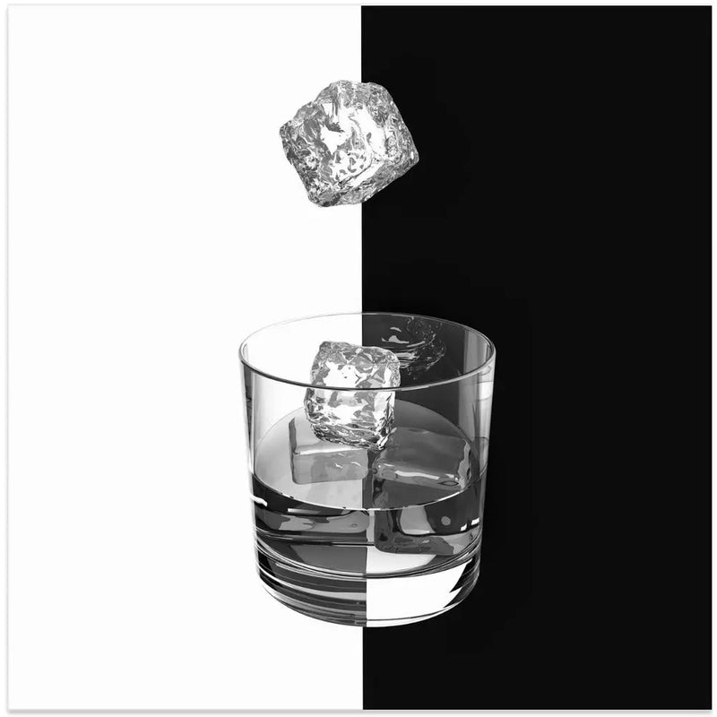 Ice and Wine - Square Stretched Canvas, Poster or Fine Art Print I Heart Wall Art