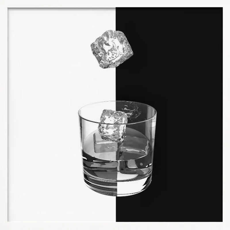 Ice and Wine - Square Stretched Canvas, Poster or Fine Art Print I Heart Wall Art