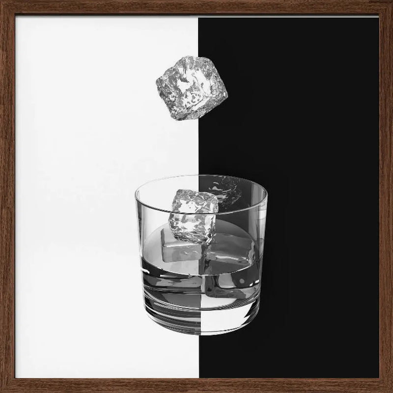 Ice and Wine - Square Stretched Canvas, Poster or Fine Art Print I Heart Wall Art