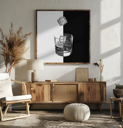 Ice and Wine - Square Stretched Canvas, Poster or Fine Art Print I Heart Wall Art