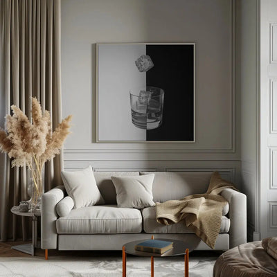 Ice and Wine - Square Stretched Canvas, Poster or Fine Art Print I Heart Wall Art