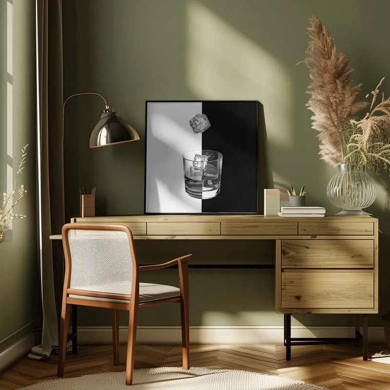 Ice and Wine - Square Stretched Canvas, Poster or Fine Art Print I Heart Wall Art