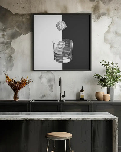 Ice and Wine - Square Stretched Canvas, Poster or Fine Art Print I Heart Wall Art