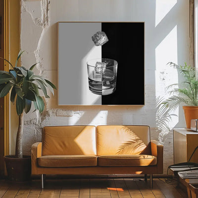 Ice and Wine - Square Stretched Canvas, Poster or Fine Art Print I Heart Wall Art