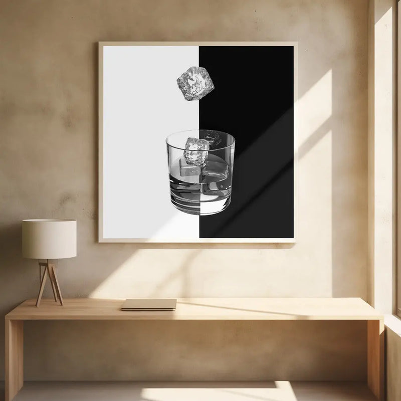 Ice and Wine - Square Stretched Canvas, Poster or Fine Art Print I Heart Wall Art