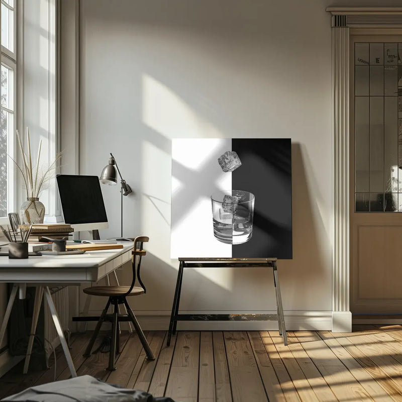 Ice and Wine - Square Stretched Canvas, Poster or Fine Art Print I Heart Wall Art