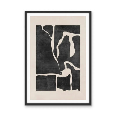 In The Earth-  Black and White Contemporary Geometric Shape Artwork Collection - Ola Collection