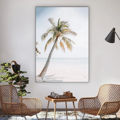 Island Dreams - Tropical Beach Palm Tree Art Print Canvas Wall Art I Heart Wall Art Australia