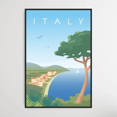 Italy - Vintage Style Travel Print I Heart Wall Art Australia