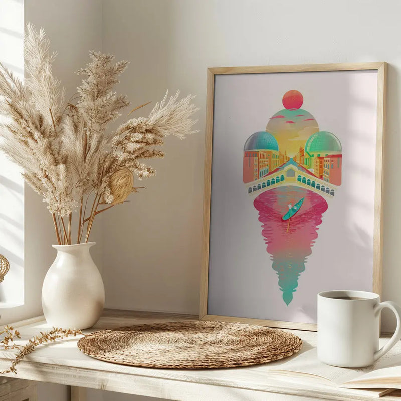 Just One Cornetto - Stretched Canvas, Poster or Fine Art Print I Heart Wall Art