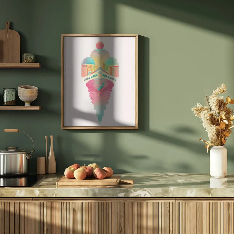 Just One Cornetto - Stretched Canvas, Poster or Fine Art Print I Heart Wall Art