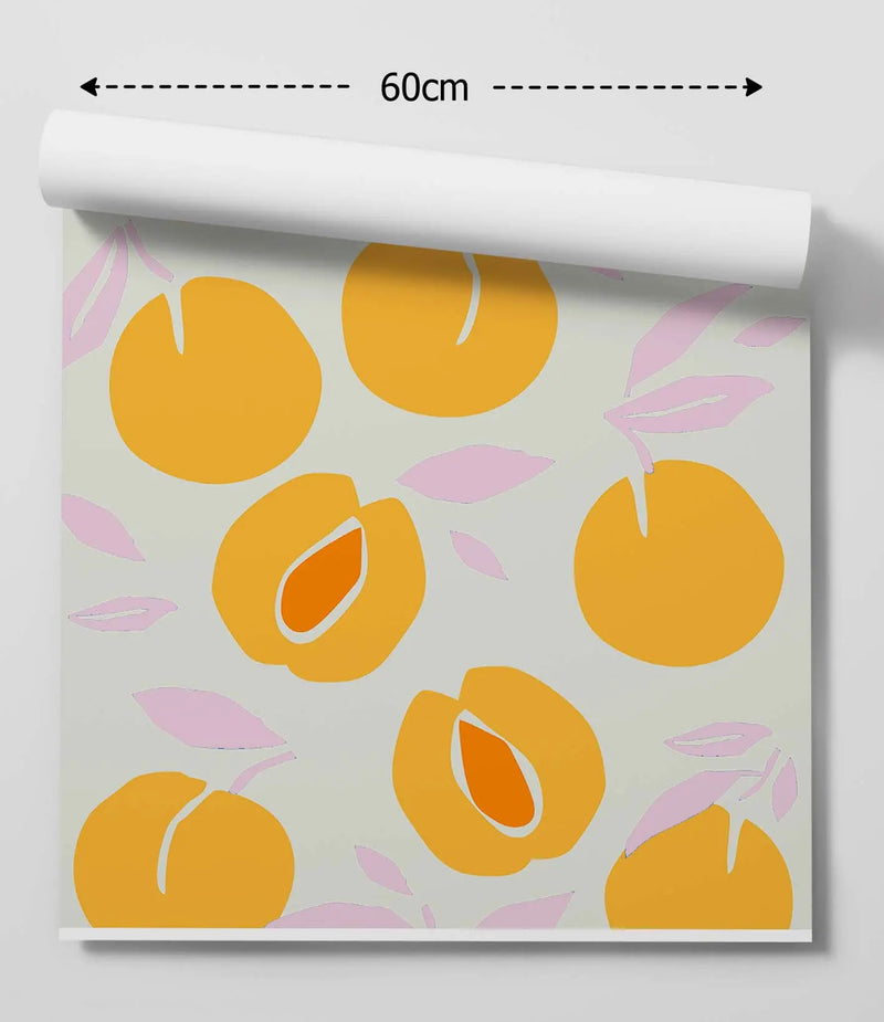 Just Peachy -  Fruity Peel and Stick Removable Wallpaper - I Heart Wall Art