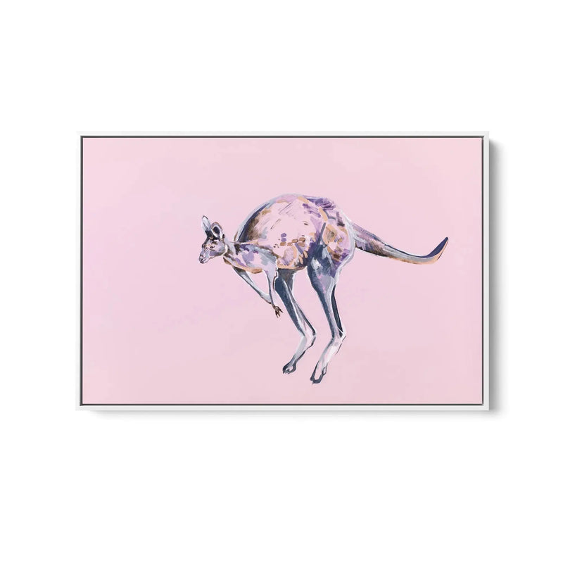 Kangaroo by Lucy Hawkins - Stretched Canvas Print or Framed Fine Art Print - Artwork I Heart Wall Art Australia 