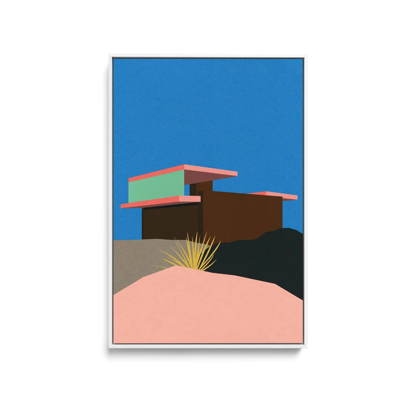 Kaufmann Desert House by Rosi Feist - Stretched Canvas Print or Framed Fine Art Print - Artwork I Heart Wall Art Australia 