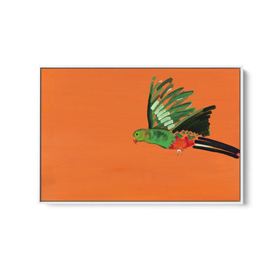King Parrot by Lucy Hawkins - Stretched Canvas Print or Framed Fine Art Print - Artwork I Heart Wall Art Australia 